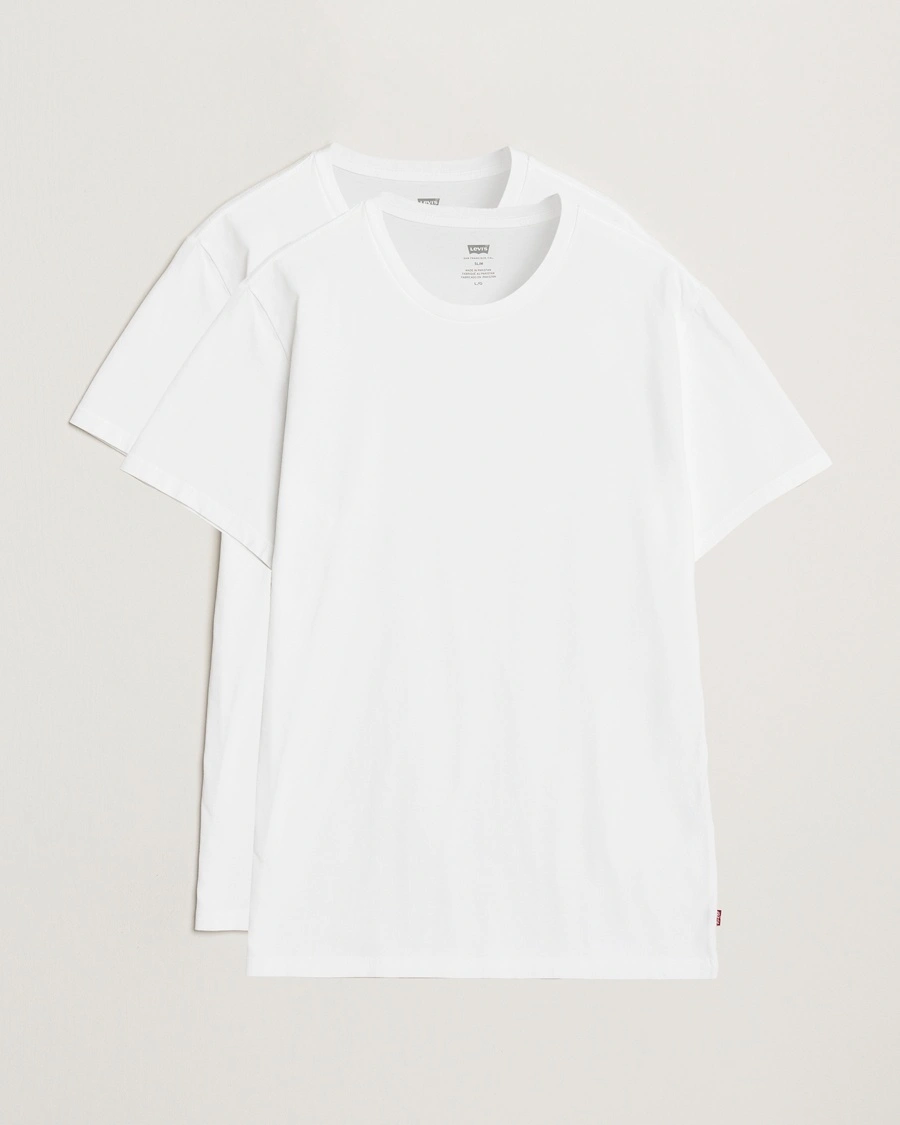 Herre | Levi's | Levi's | 2-Pack Crew Neck T-Shirt White
