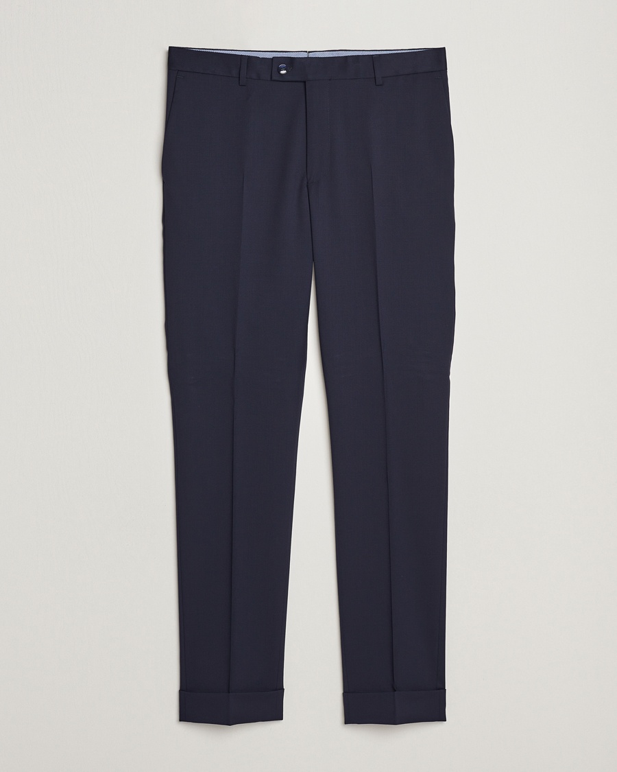 Morris Prestige Wool Suit Trousers Navy – Blå