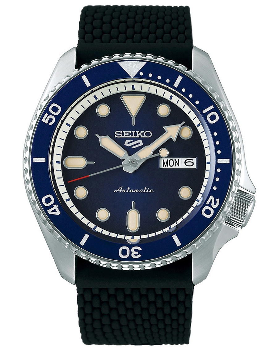 Seiko 5 Sports Mens 43mm 100m Automatic Rubber/Blue Dial Seiko 5 Sports Mens 43mm 100m Automatic Rubber/Blue Dial