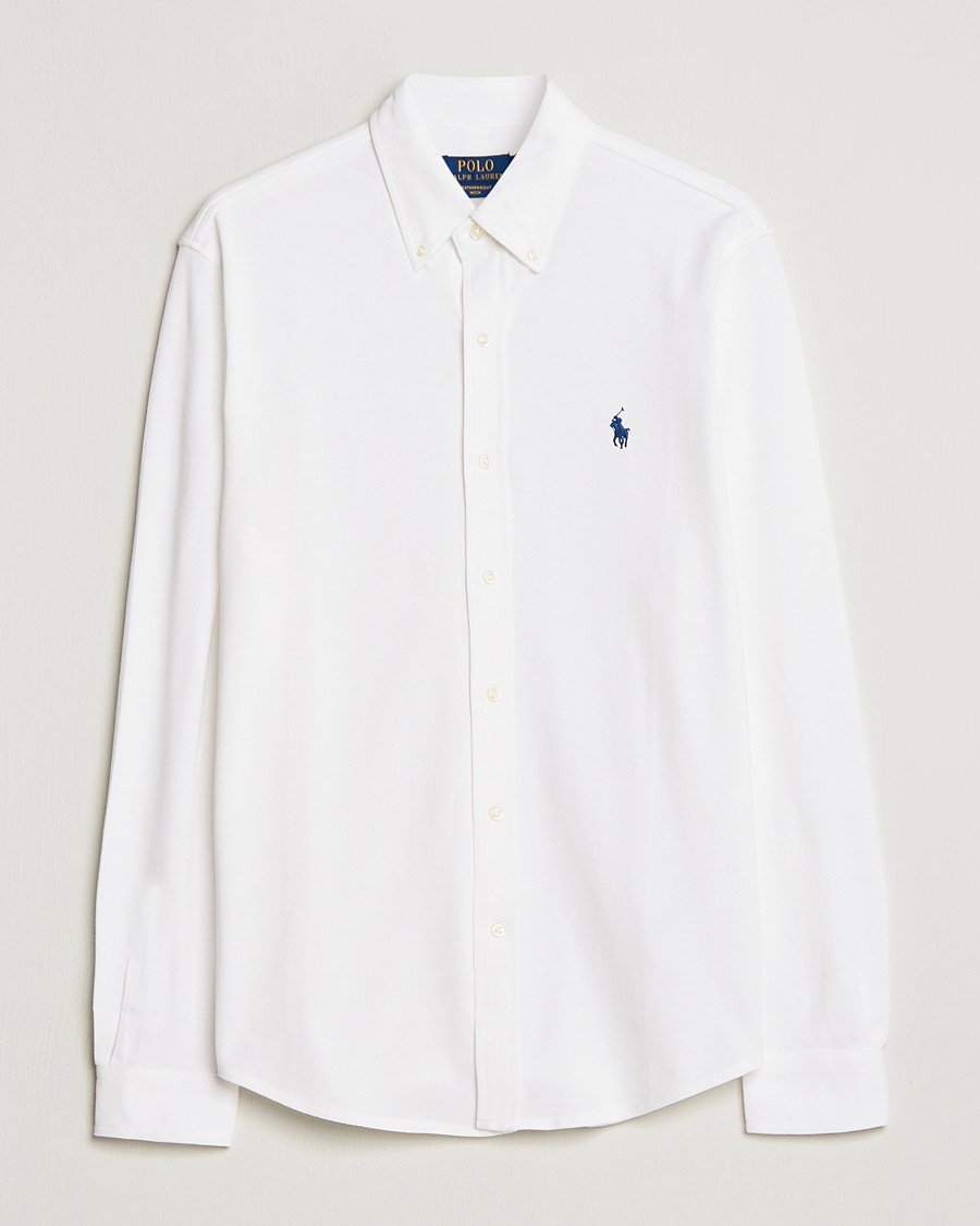 Polo Ralph Lauren Featherweight Mesh Shirt White – Hvit