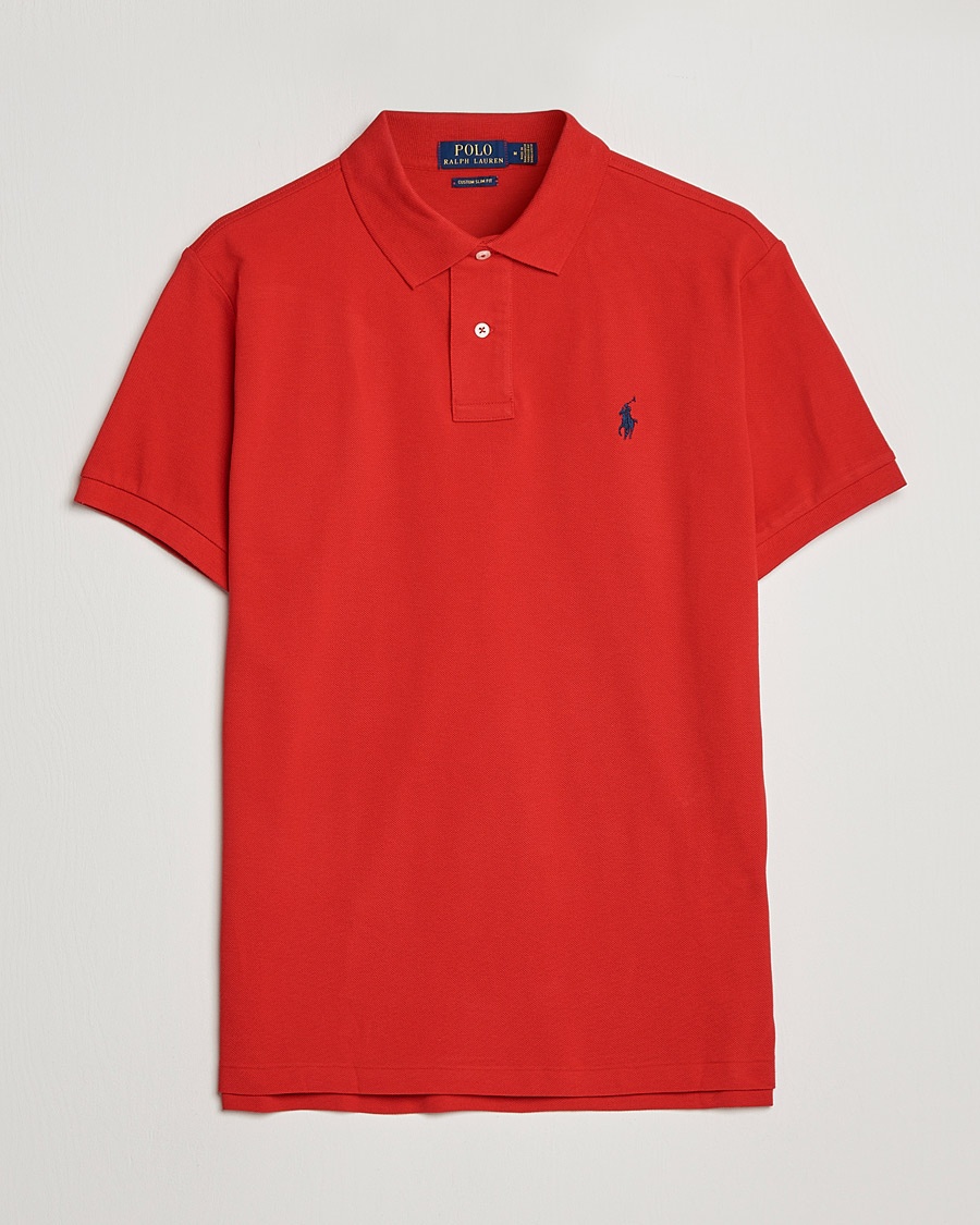 Polo Ralph Lauren Custom Slim Fit Polo Red – Rød