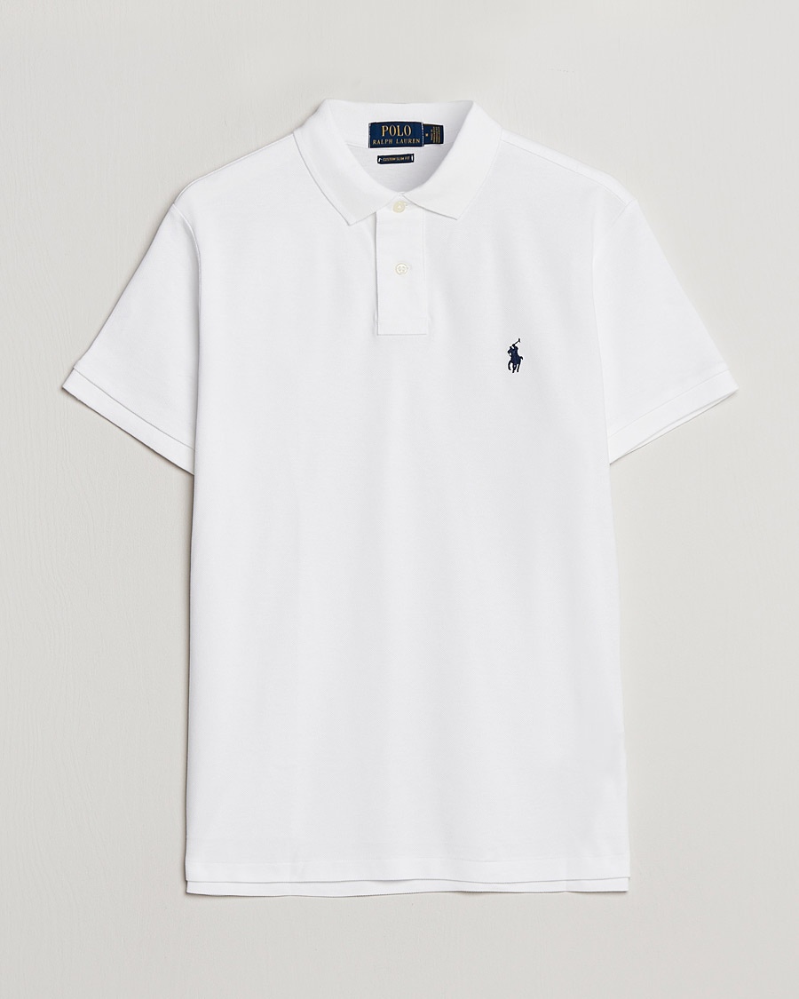 Polo Ralph Lauren Custom Slim Fit Polo White – Hvit