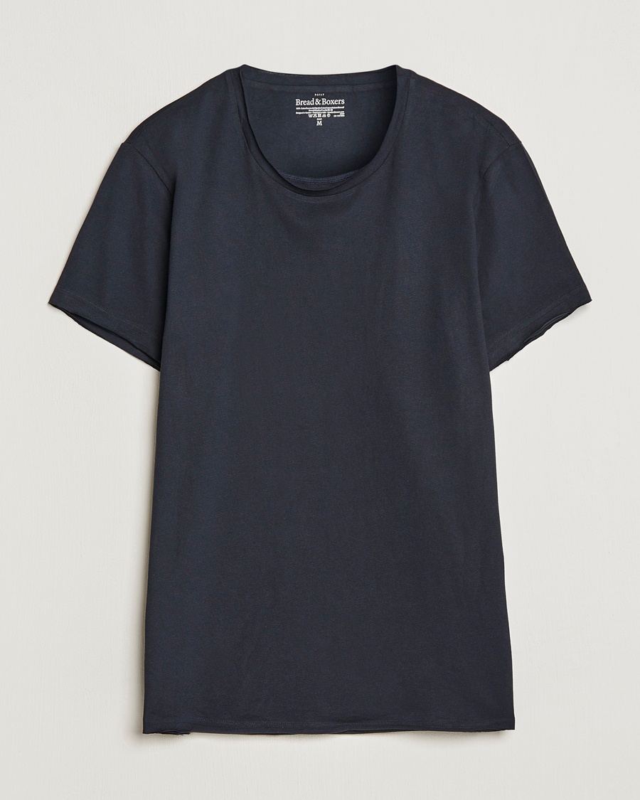 Herre | Klær | Bread & Boxers | Crew Neck Relaxed Dark Navy