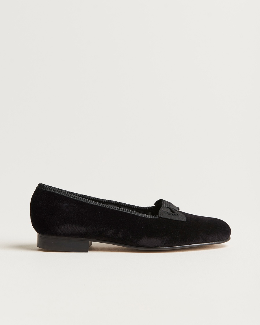  Opera Velvet Bow Pumps Black