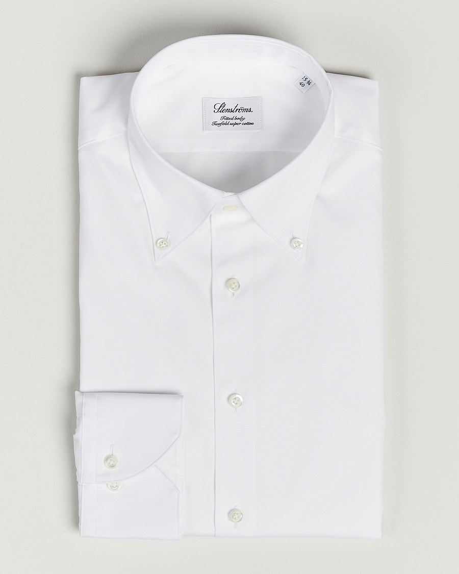 Herre | | Stenströms | Fitted Body Button Down Shirt White