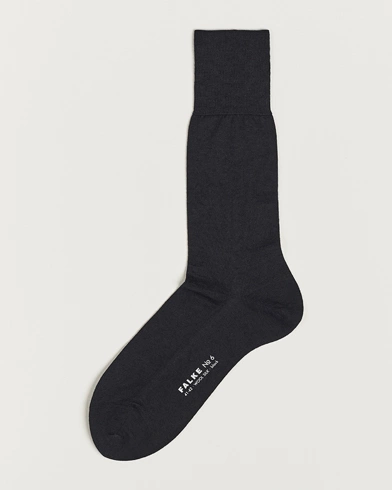 Herre | Sokker i merinoull | Falke | No. 6 Finest Merino & Silk Socks Black