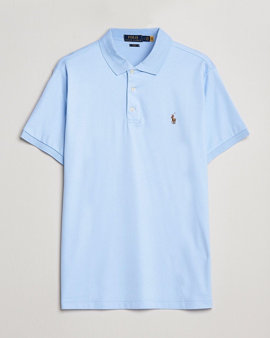 Herre | | Polo Ralph Lauren | Slim Fit Pima Cotton Polo Office Blue
