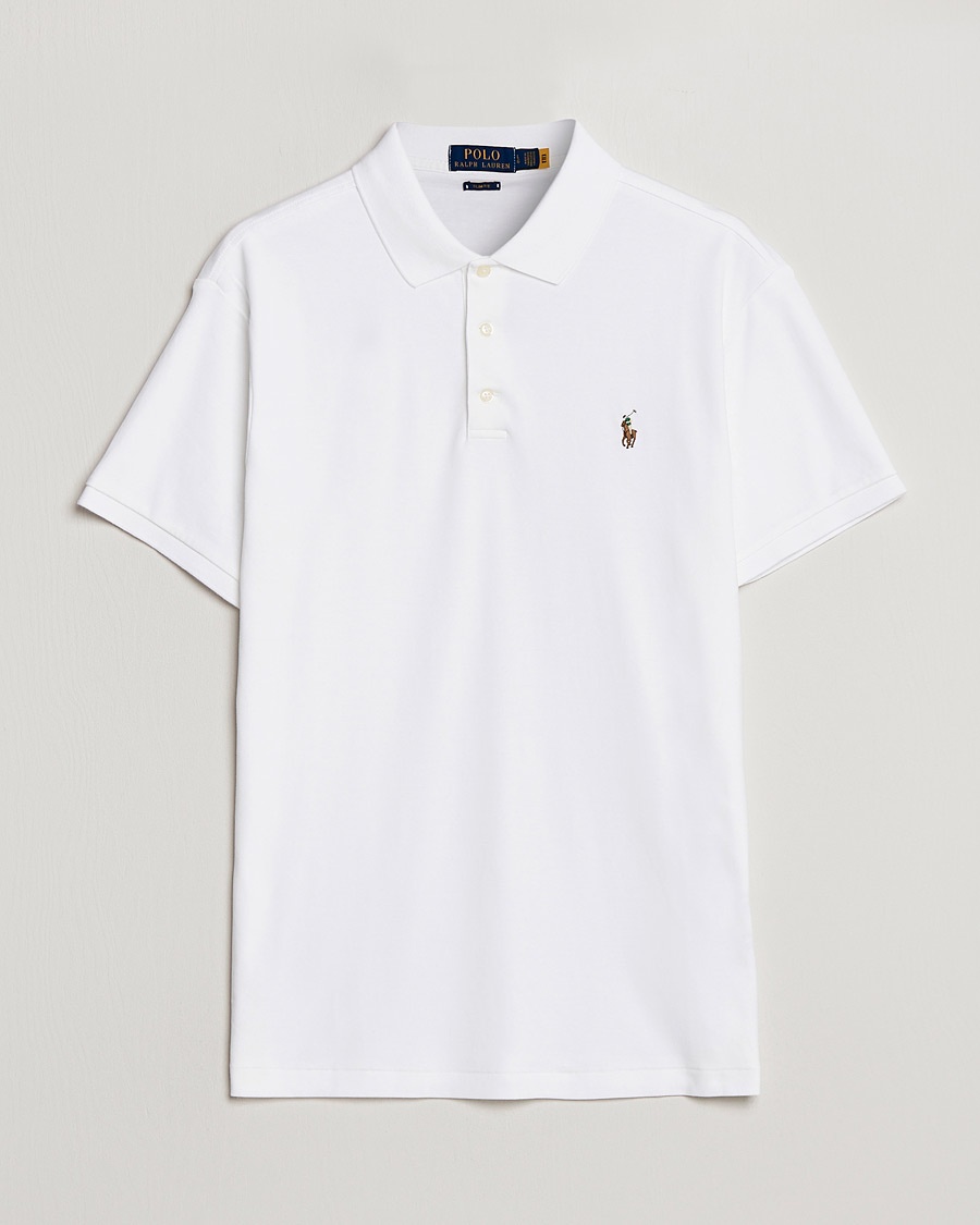 Polo Ralph Lauren Slim Fit Pima Cotton Polo White – Hvit