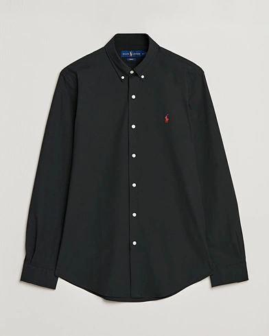 Herre | Casualskjorter | Polo Ralph Lauren | Slim Fit Shirt Poplin Polo Black