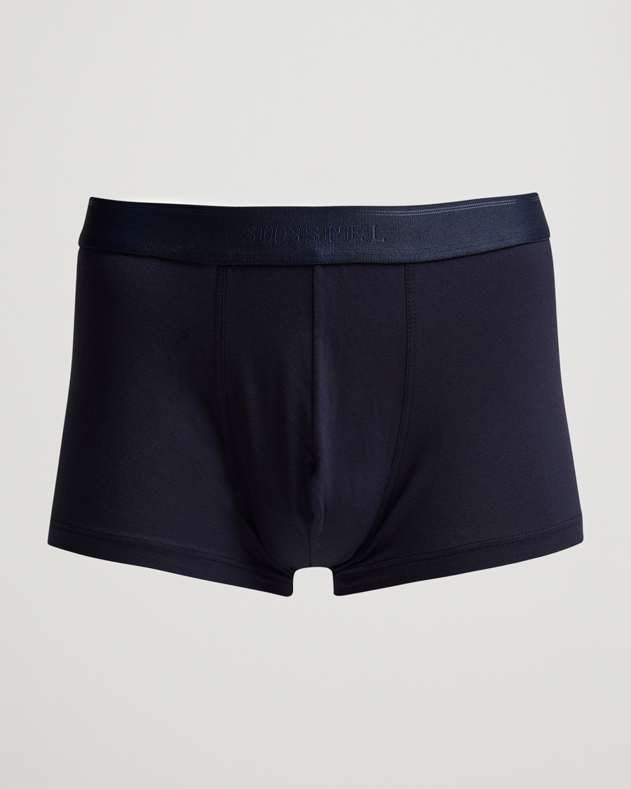 Herre | Underbukser | Sunspel | Cotton Stretch Trunk Navy