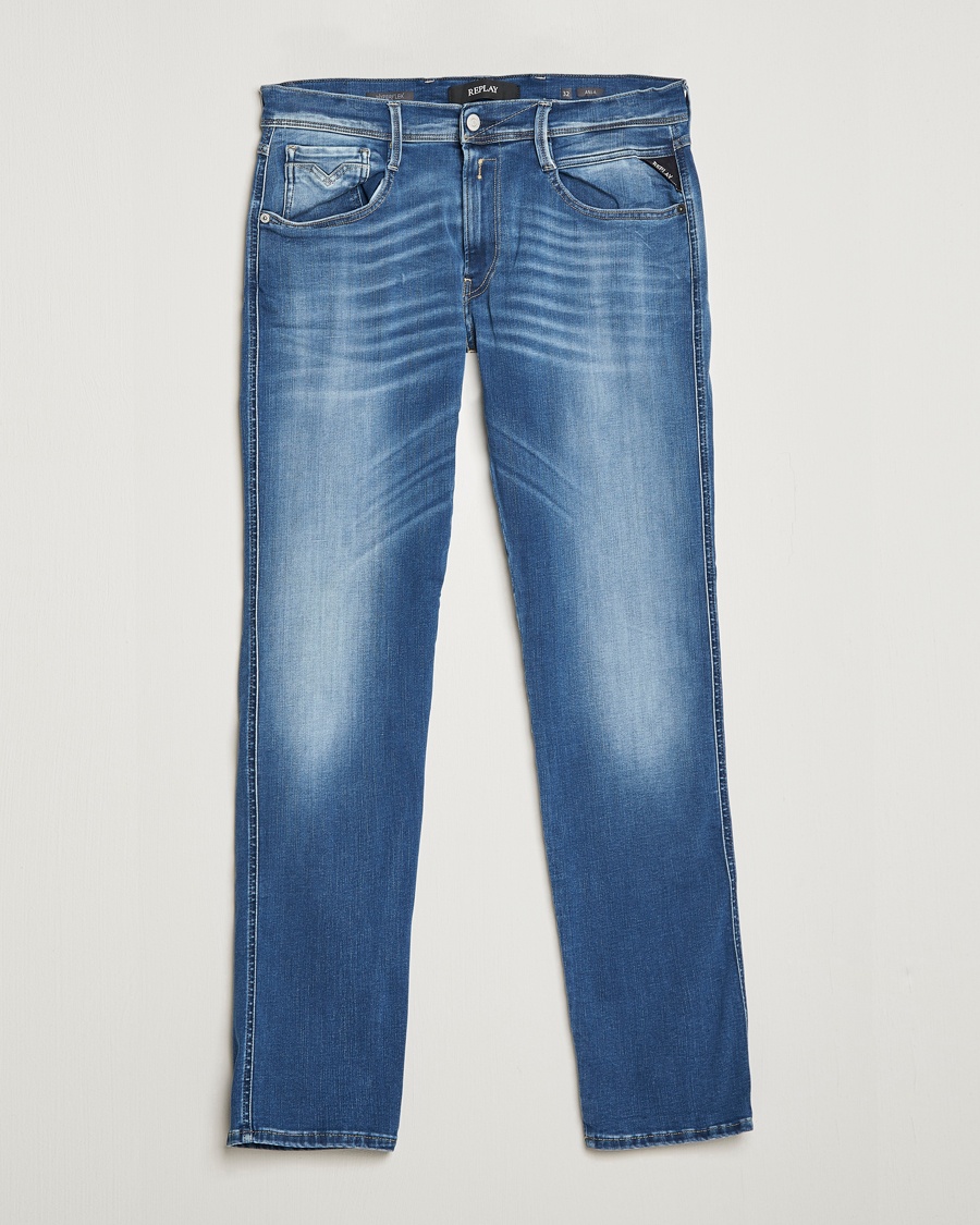 Herre | | Replay | Anbass Hyperflex Bio Jeans Medium Blue