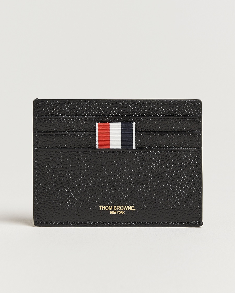 Herre | | Thom Browne | Pebble Grain Single Card Holder Black