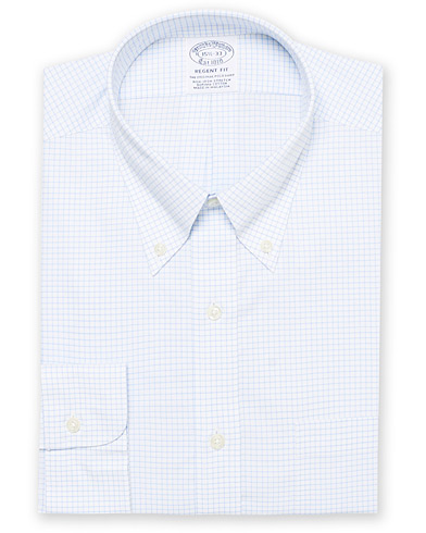 Brooks Brothers Regent Fit Non Iron Gingham Shirt Blue