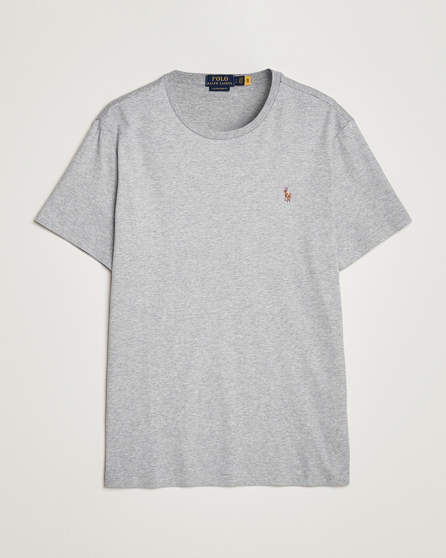 Herre | Kortermede t-shirts | Polo Ralph Lauren | Luxury Pima Cotton Crew Neck T-Shirt Andover Heather
