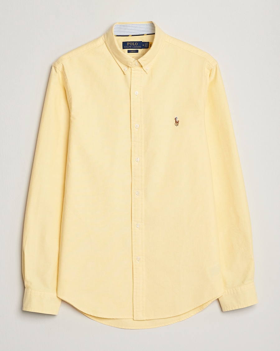 Herre | Skjorter | Polo Ralph Lauren | Slim Fit Oxford Button Down Shirt Yellow Oxford