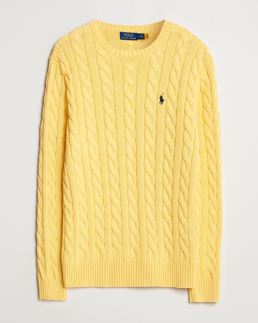 Herre | | Polo Ralph Lauren | Cotton Cable Pullover Fall Yellow