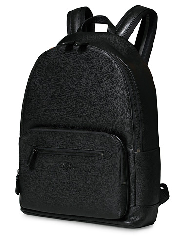 Ryggsekker |  Pebbled Leather Backpack Black Marl Heather
