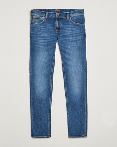 Herre |  | Nudie Jeans | Tight Terry Organic Jeans Steel Navy