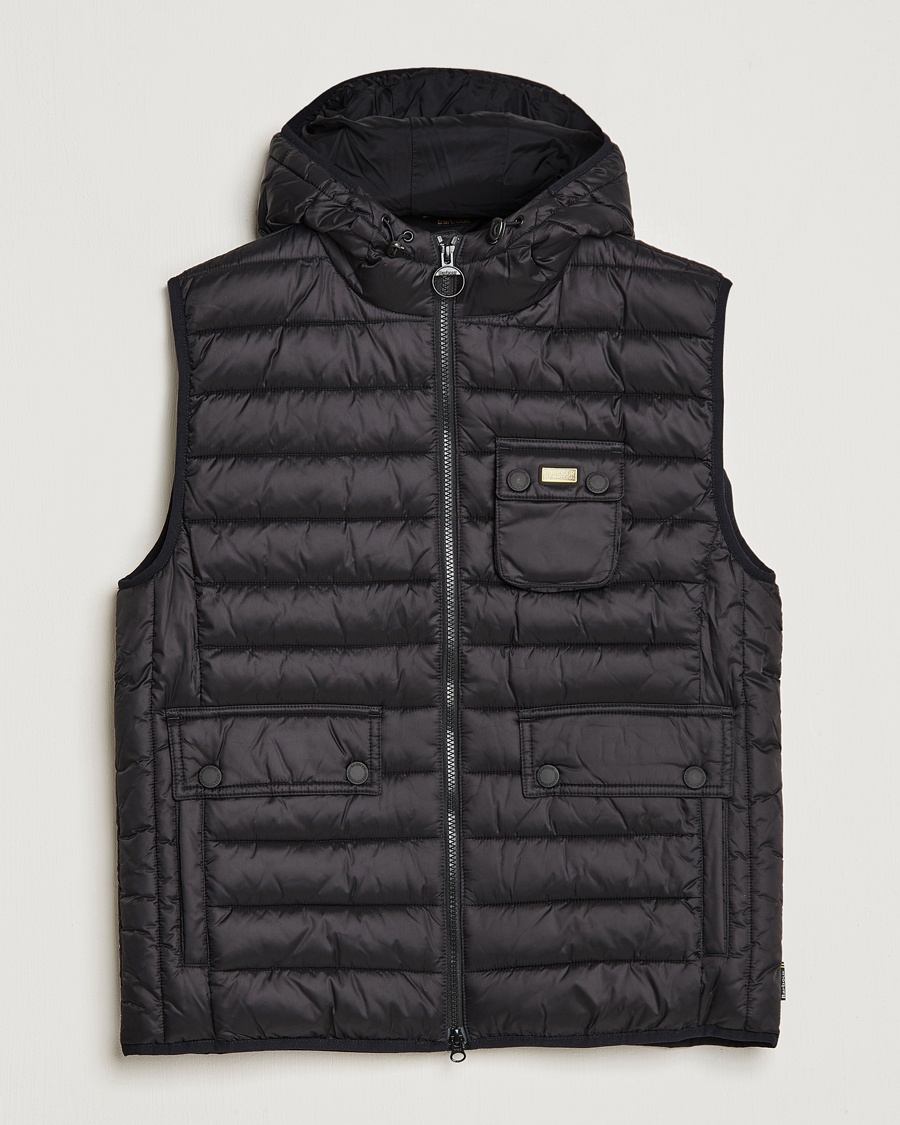 Herre | | Barbour International | Ouston Hooded Gilet Black
