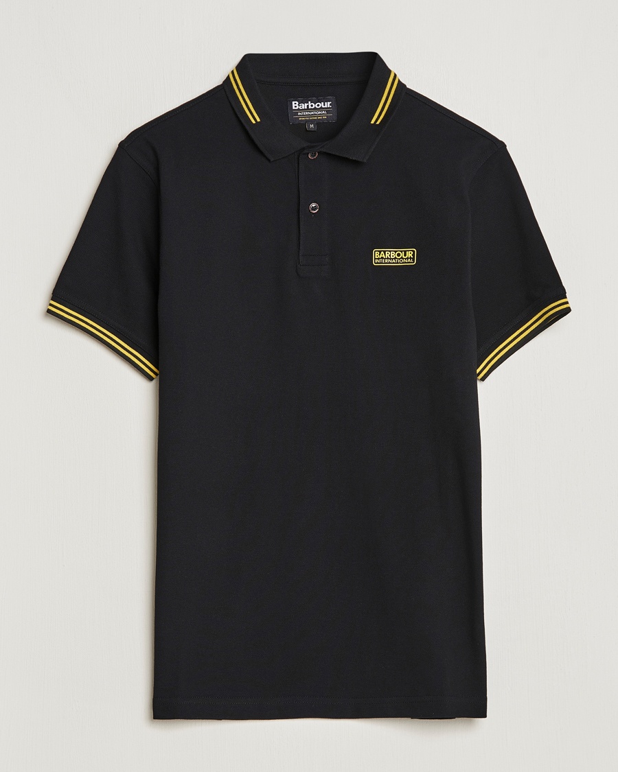Barbour International Essential Tipped Polo Black – Svart