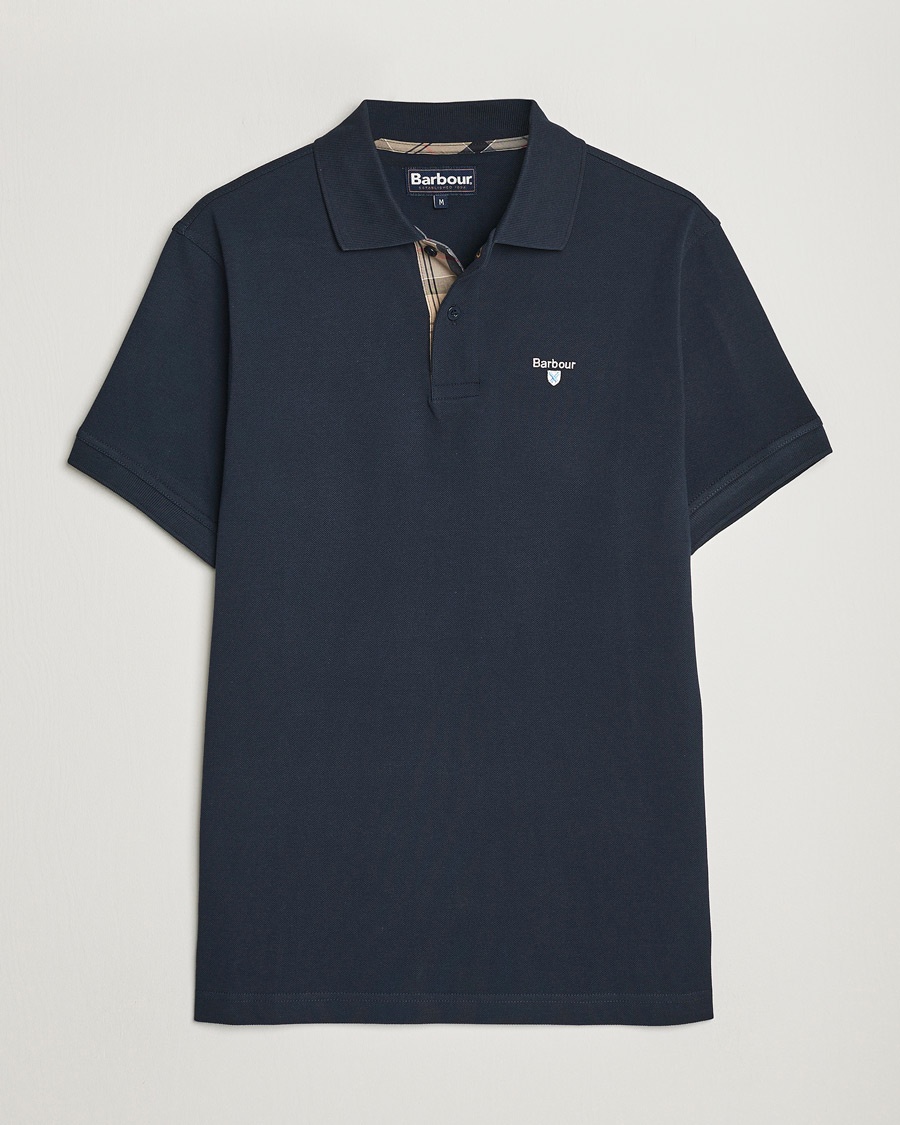 Herre | | Barbour Lifestyle | Tartan Pique Polo New Navy