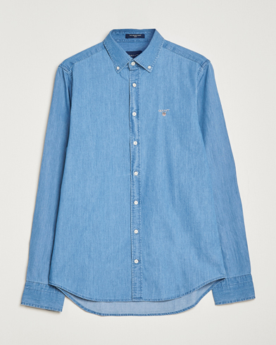 Jeansskjorter |  Slim Fit Indigo Shirt Semi Light Blue