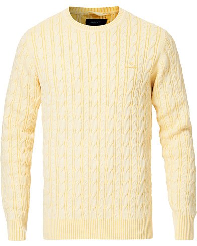  Sunbleached Crew Neck Cable Pullover Sunlight