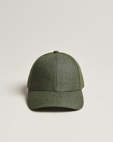 Herre | Contemporary Creators | Varsity Headwear | Linen Baseball Cap French Olive
