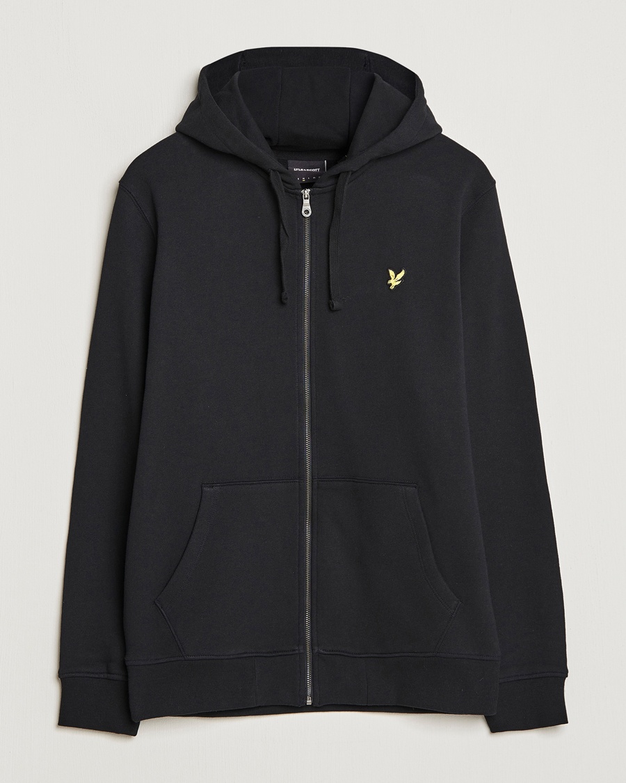 Lyle & Scott Full Zip Hoodie Jet Black – Svart