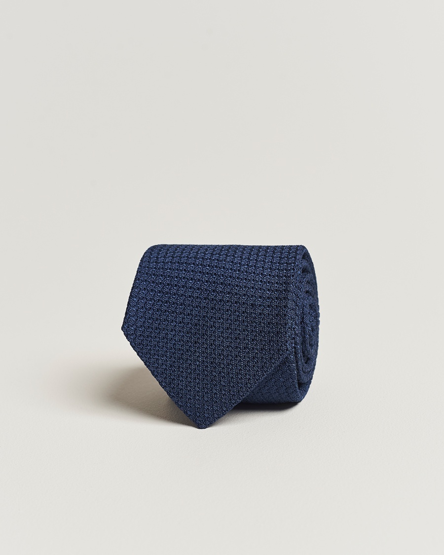 Herre | Business & Beyond | Amanda Christensen | Silk Grenadine 8 cm Tie Napoli Blue