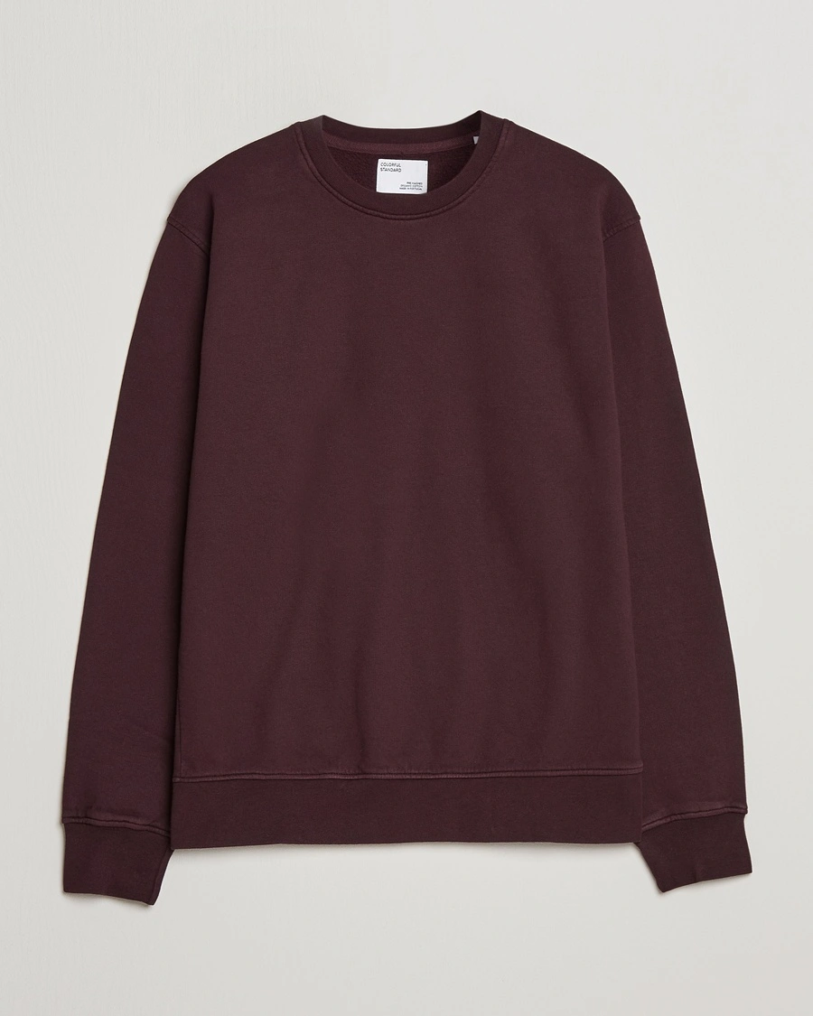 Colorful Standard Classic Organic Crew Neck Sweat Oxblood Red – Rød