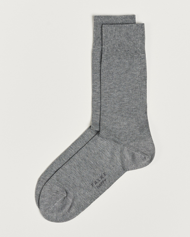 Herre | Gamle produktbilder | Falke | Happy 2-Pack Cotton Socks Light Grey