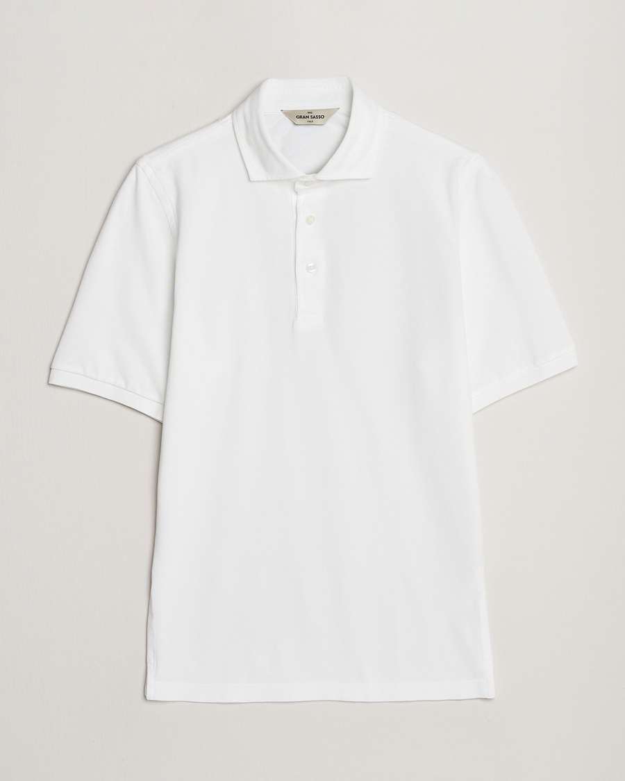Gran Sasso Washed Polo White – Hvit