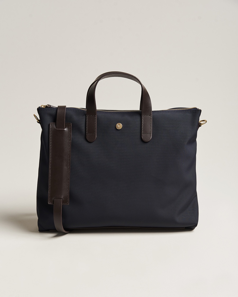 Herre | | Mismo | M/S Canvas Slim Brief Navy/Dark Brown