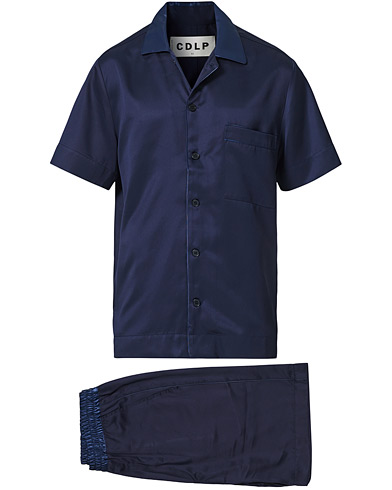 Pyjamassett |  Home Suit Short Sleeve Navy Blue