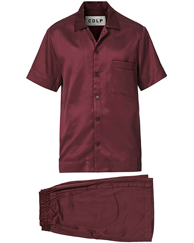 Pyjamassett |  Home Suit Short Sleeve Burgundy