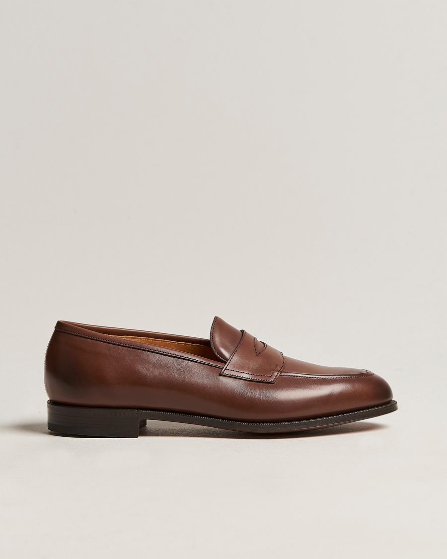 Edward Green Piccadilly Penny Loafer Dark Oak Antique – Brun