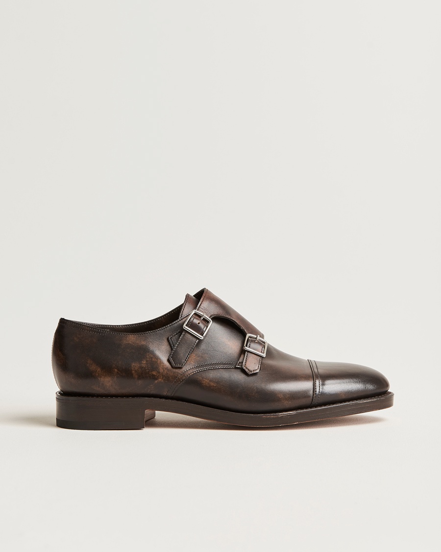 Herre | Munkesko | John Lobb | William Double Monkstrap Dark Brown Calf