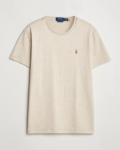 Herre | Gamle produktbilder | Polo Ralph Lauren | Luxury Pima Cotton Crew Neck T-Shirt Dune Heather