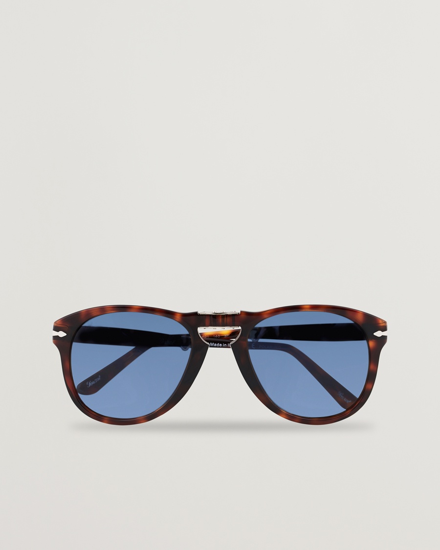 Herre | Buede solbriller | Persol | 0PO0714 Folding Sunglasses Havana/Blue Gradient