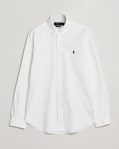 Herre |  | Polo Ralph Lauren | Custom Fit Garment Dyed Oxford Shirt White