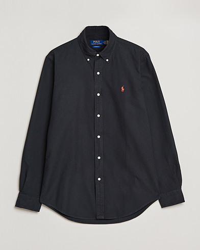 Oxfordskjorter |  Custom Fit Garment Dyed Oxford Shirt Black