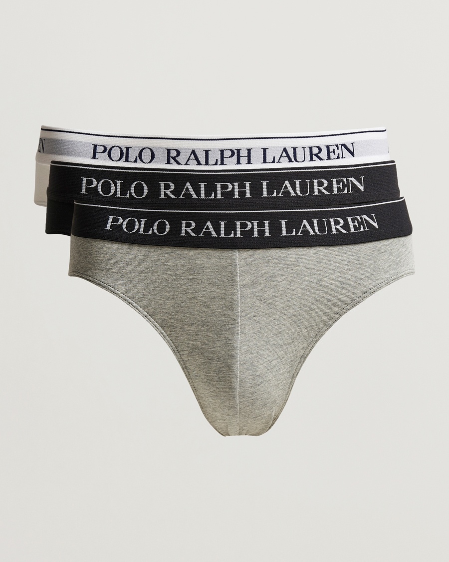 Polo Ralph Lauren 3-Pack Low Rise Brief Black/White/Grey – Grå