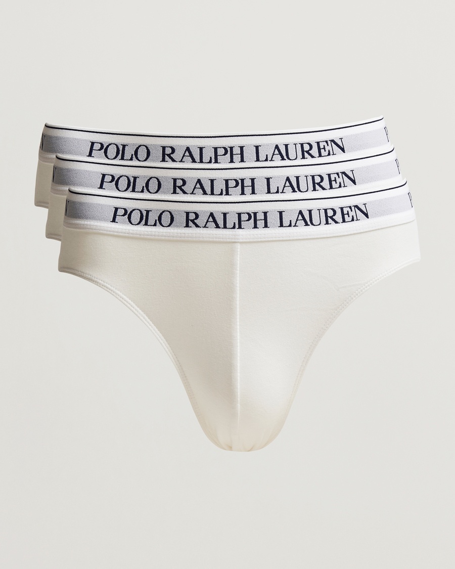 Herre | Briefs | Polo Ralph Lauren | 3-Pack Low Rise Brief White