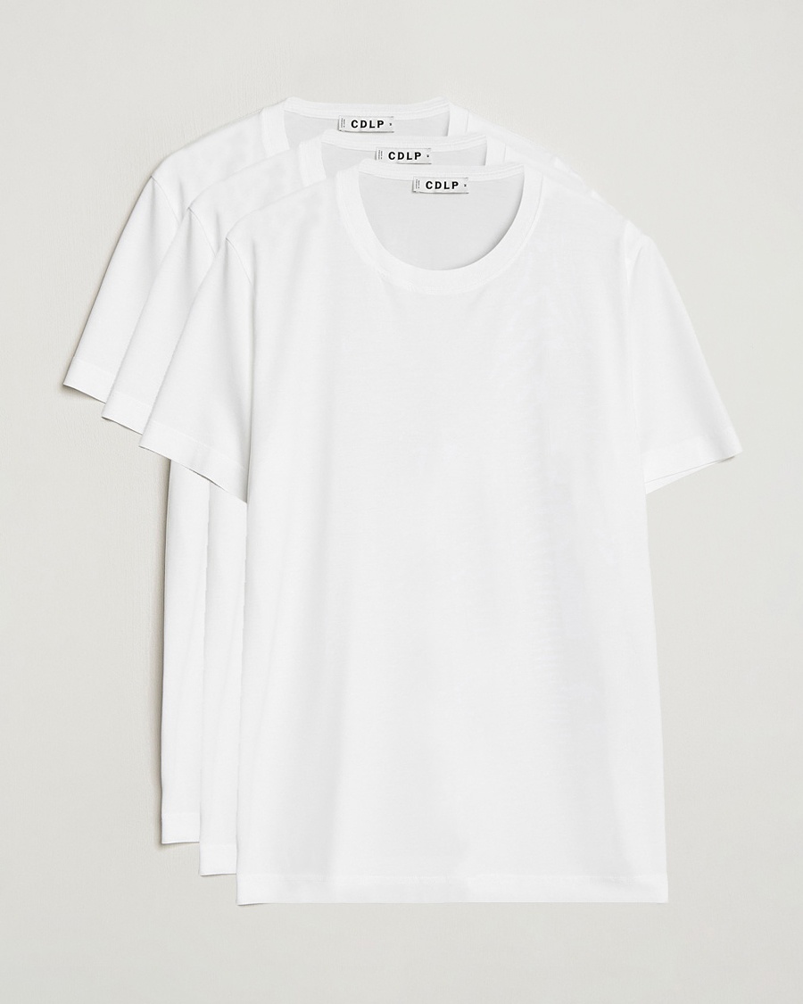 CDLP 3-Pack Midweight T-Shirt White – Hvit