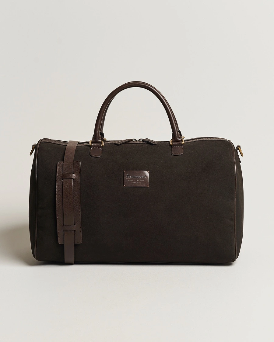 Herre | Weekendbager | Anderson's | Boston Suede Weekendbag Brown/Brown