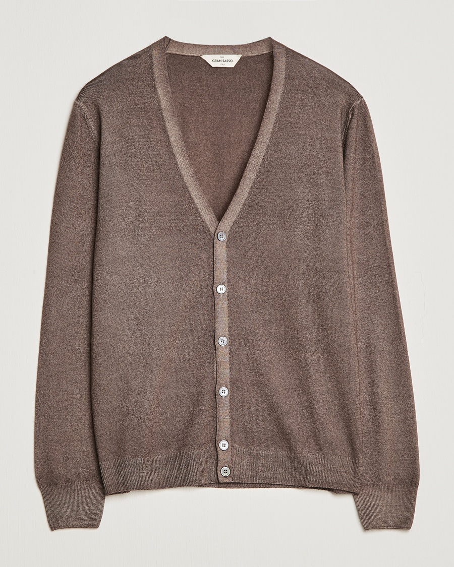 Herre | | Gran Sasso | Vintage Merino Fashion Fit Cardigan Beige