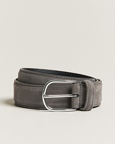 Anderson's Suede 3,5 cm Belt Grey – Grå