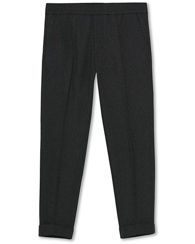  |  Terry Flannel Cropt Turn Up Trousers Dark Grey Mel