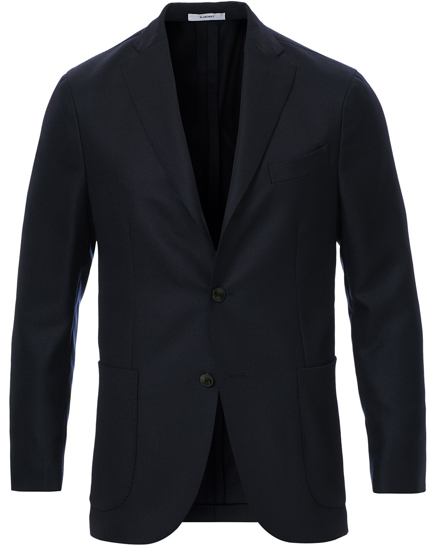  K Jacket Wool Hopsack Blazer Navy